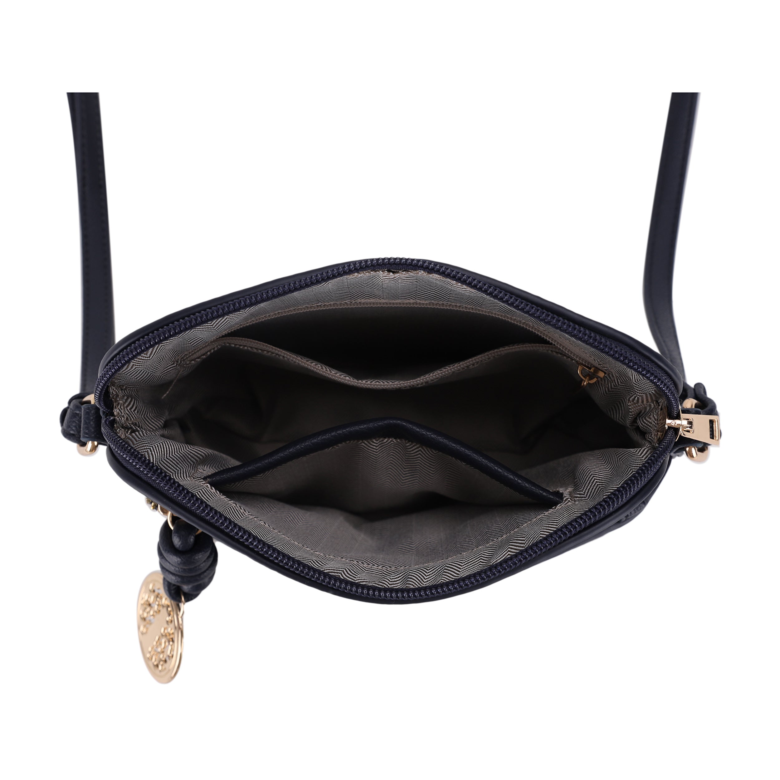 Ivy Small Dome Crossbody Bag with Medallion Charm