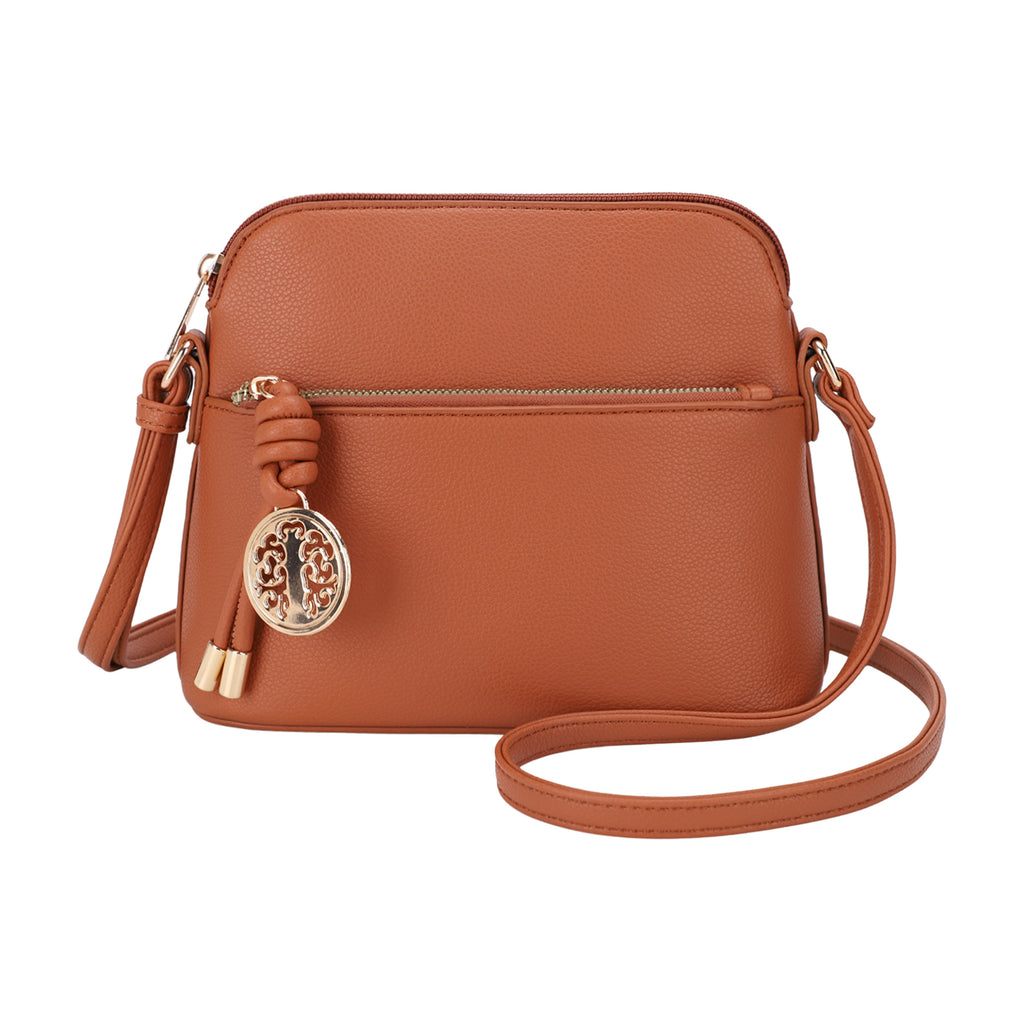 Ivy Small Dome Crossbody Bag with Medallion Charm