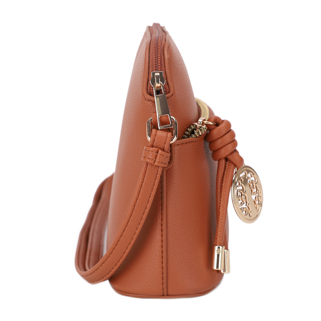 Ivy Small Dome Crossbody Bag with Medallion Charm