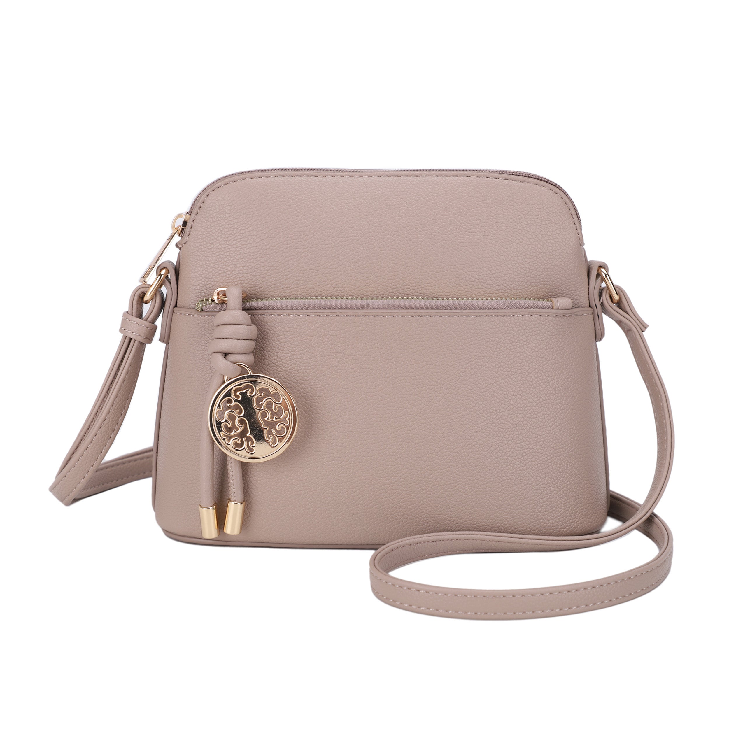 Ivy Small Dome Crossbody Bag with Medallion Charm