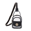 Ellie Double Compartment Clear Sling Bag with Medallion Detailing