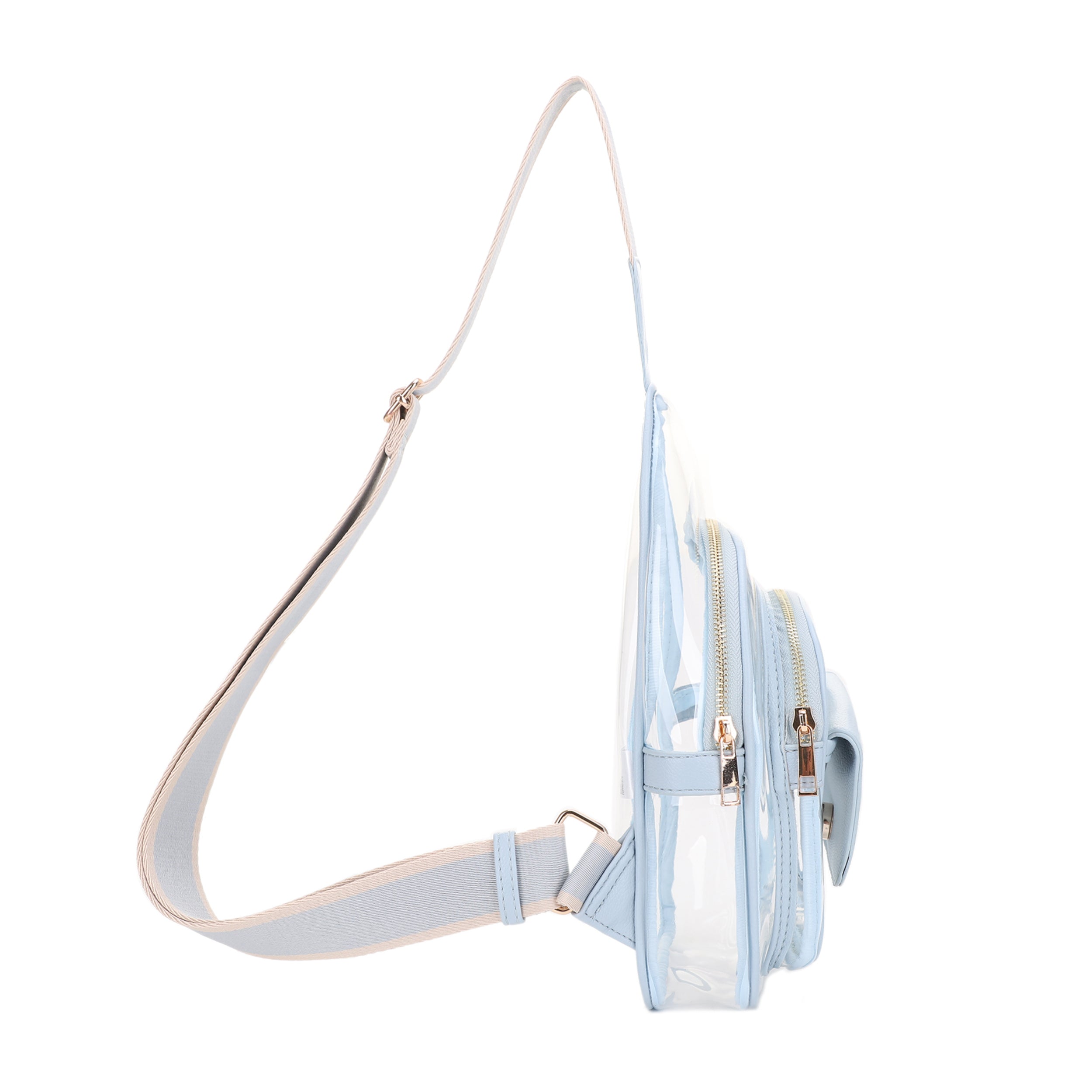 Eva Clear Sling Bag with Medallion Detailing