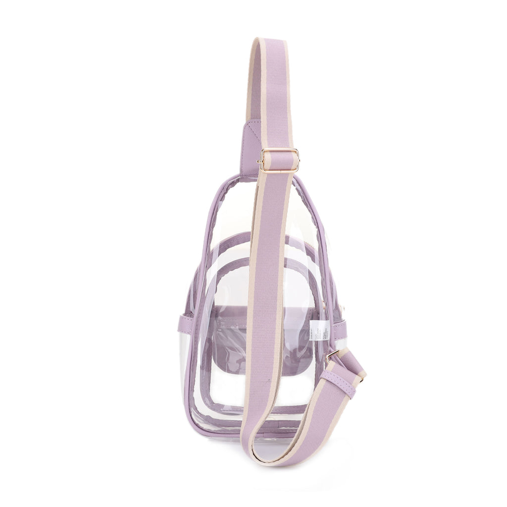 Eva Clear Sling Bag with Medallion Detailing