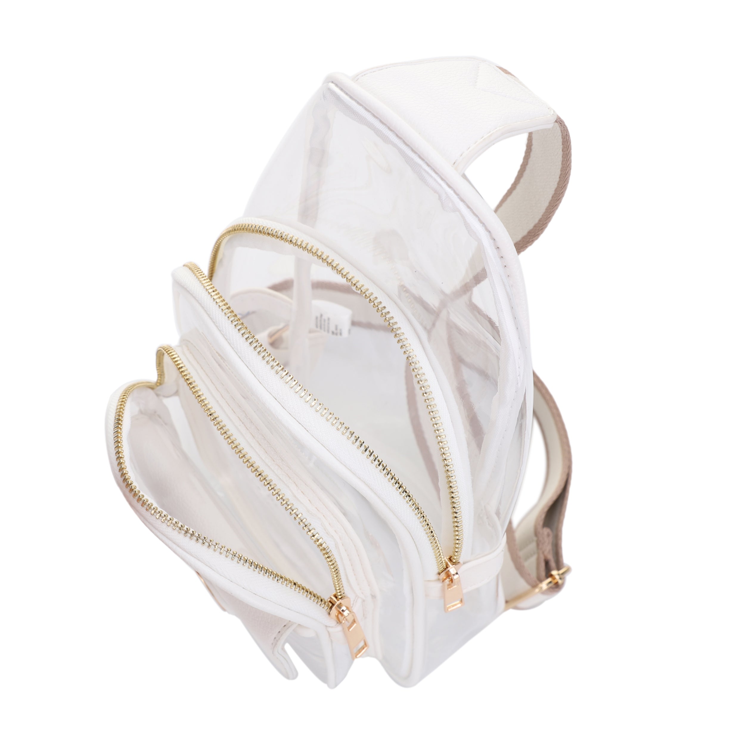 Eva Clear Sling Bag with Medallion Detailing