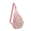 Eva Double Compartment Sling Bag with Medallion Detailing