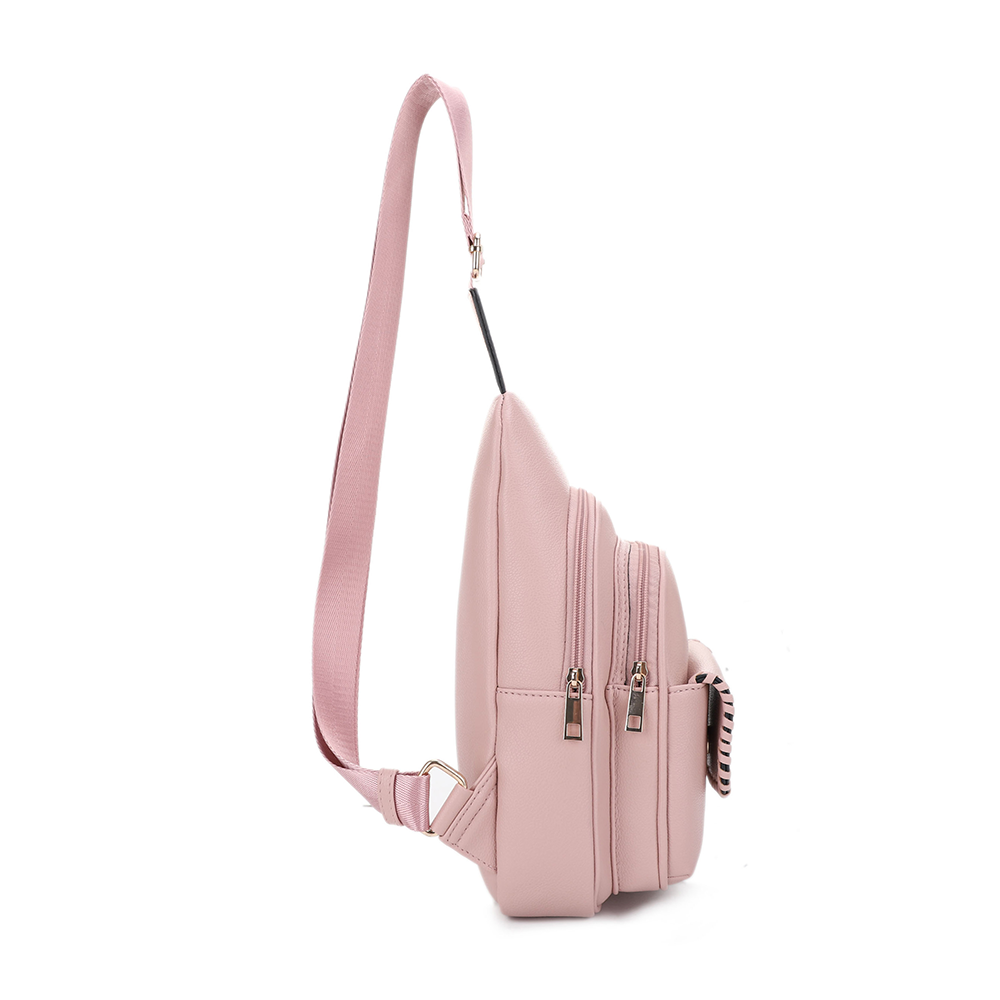 Eva Double Compartment Sling Bag with Medallion Detailing