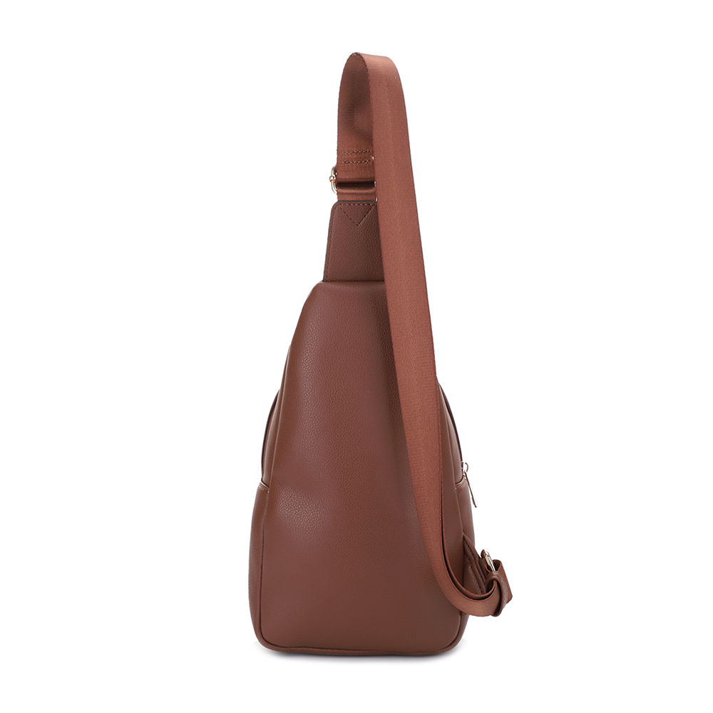 Eva Double Compartment Sling Bag with Medallion Detailing