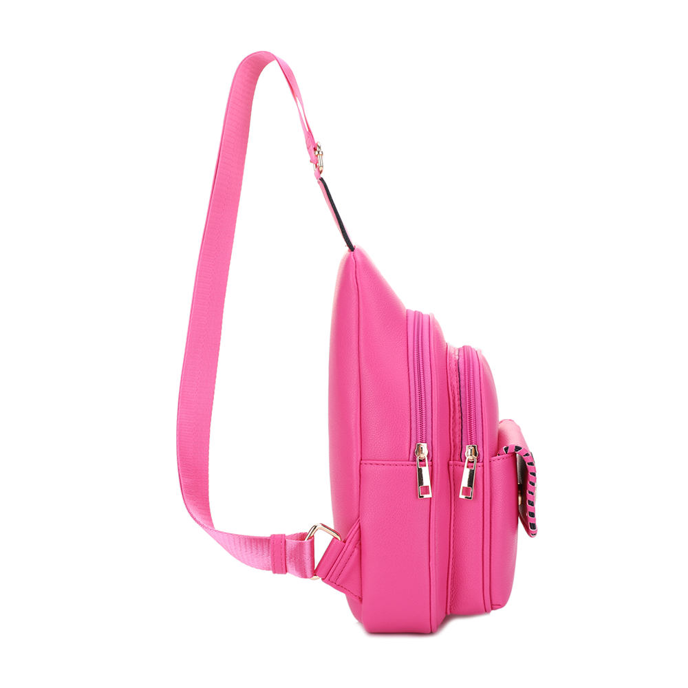 Eva Double Compartment Sling Bag with Medallion Detailing
