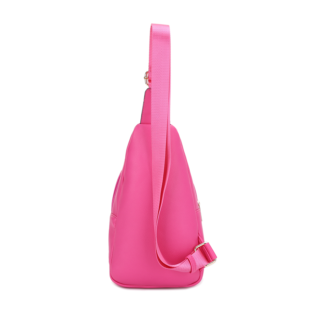 Eva Double Compartment Sling Bag with Medallion Detailing