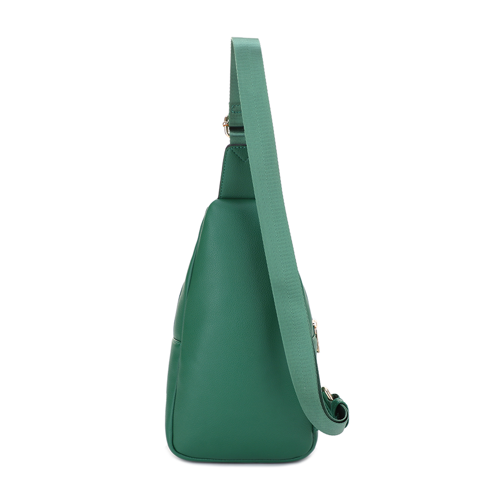 Eva Double Compartment Sling Bag with Medallion Detailing
