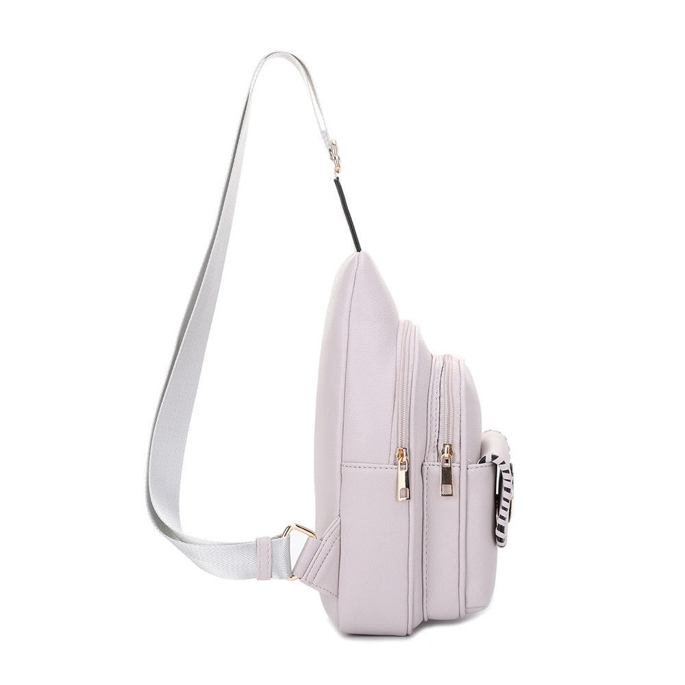 Eva Double Compartment Sling Bag with Medallion Detailing