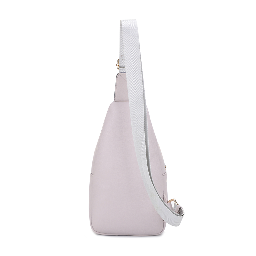 Eva Double Compartment Sling Bag with Medallion Detailing