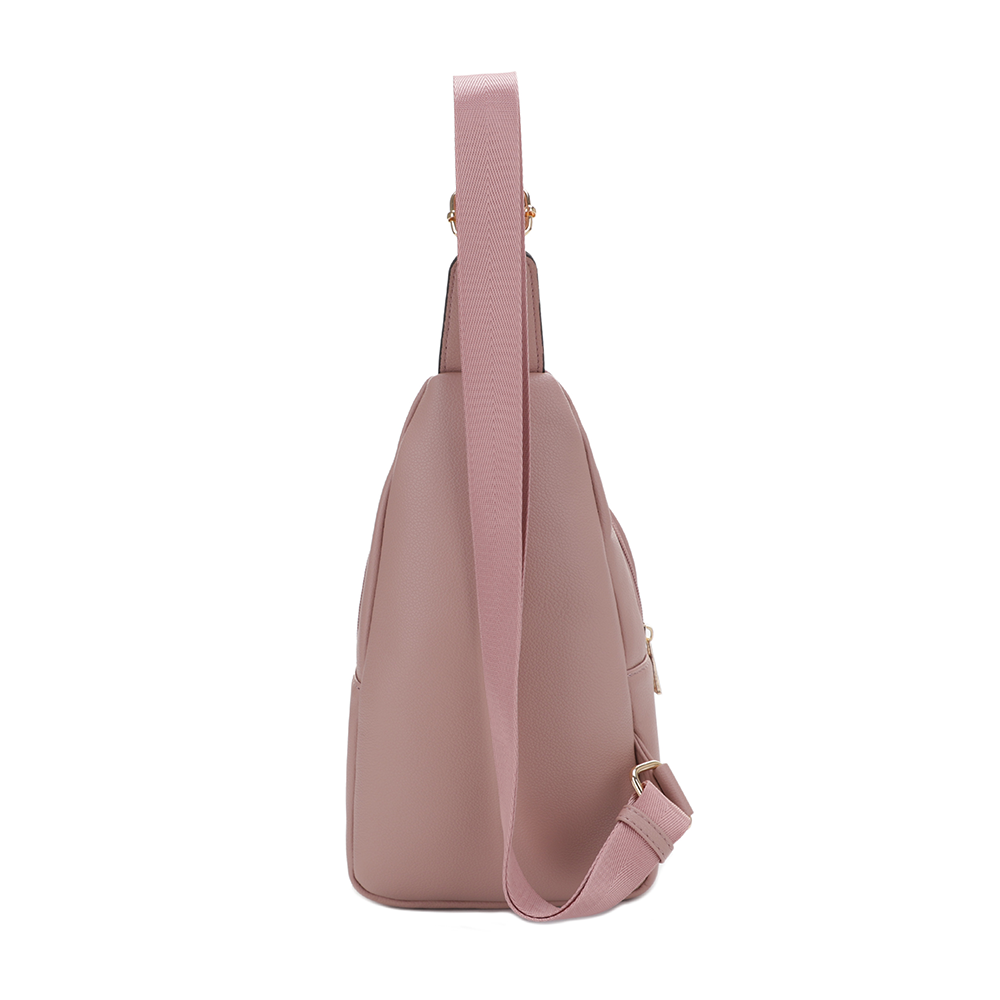 Eva Double Compartment Sling Bag with Medallion Detailing