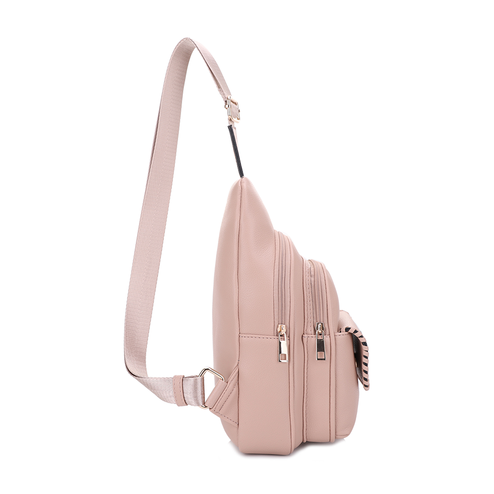 Eva Double Compartment Sling Bag with Medallion Detailing