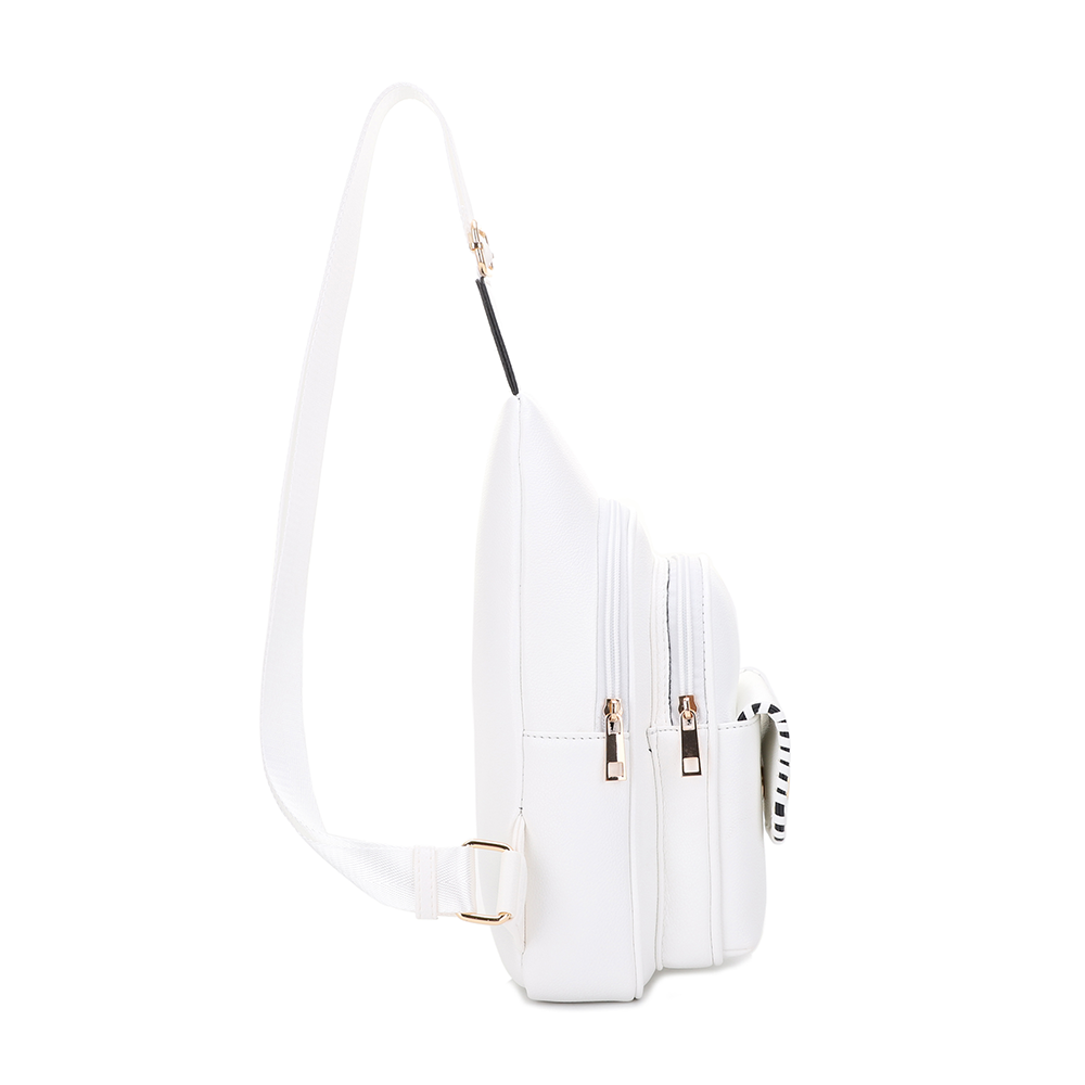 Eva Double Compartment Sling Bag with Medallion Detailing