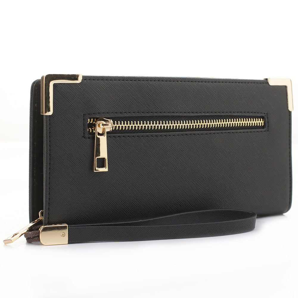 Karen Saffiano Vegan Leather Wallet