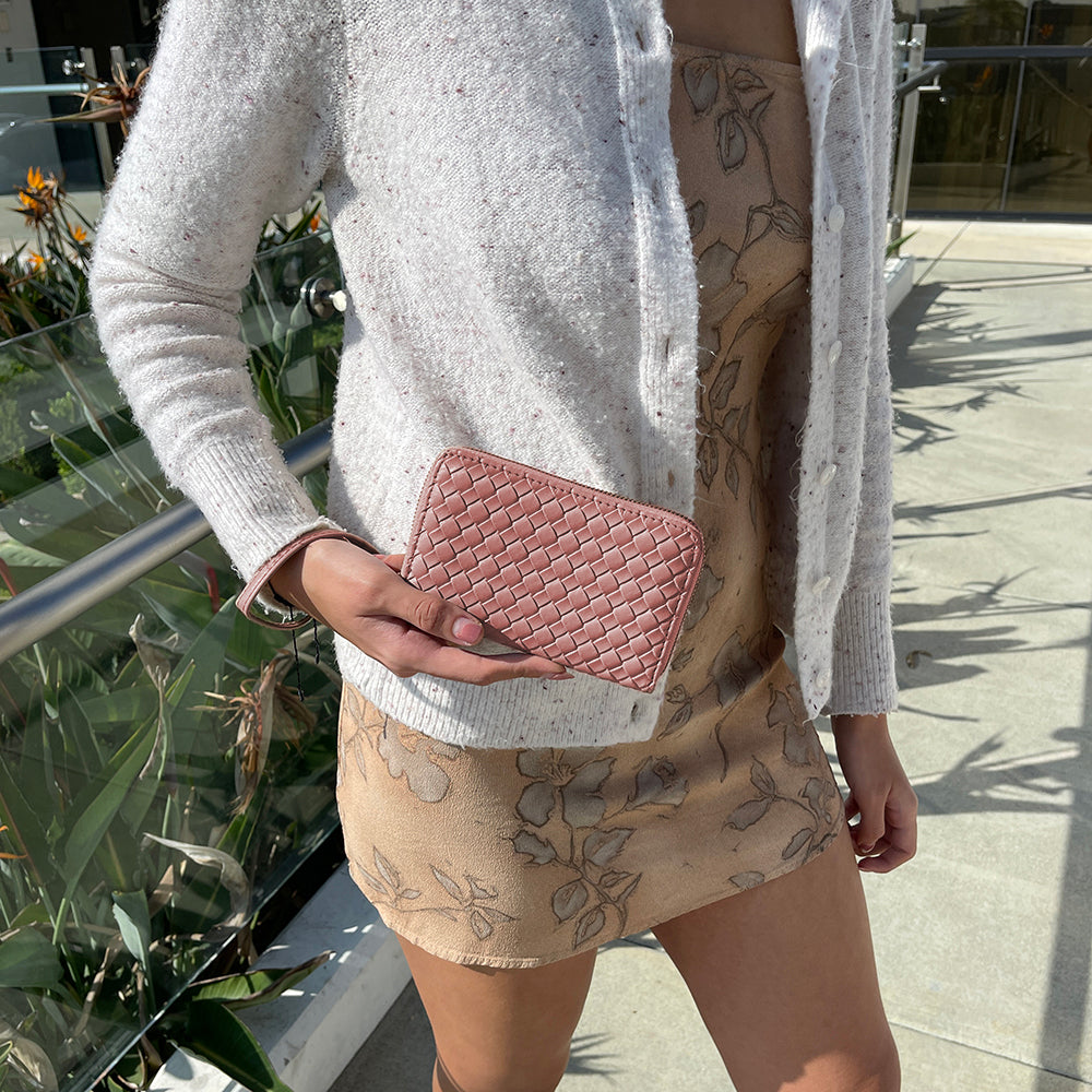 Jenny Weave Embossed Vegan Leather Wallet