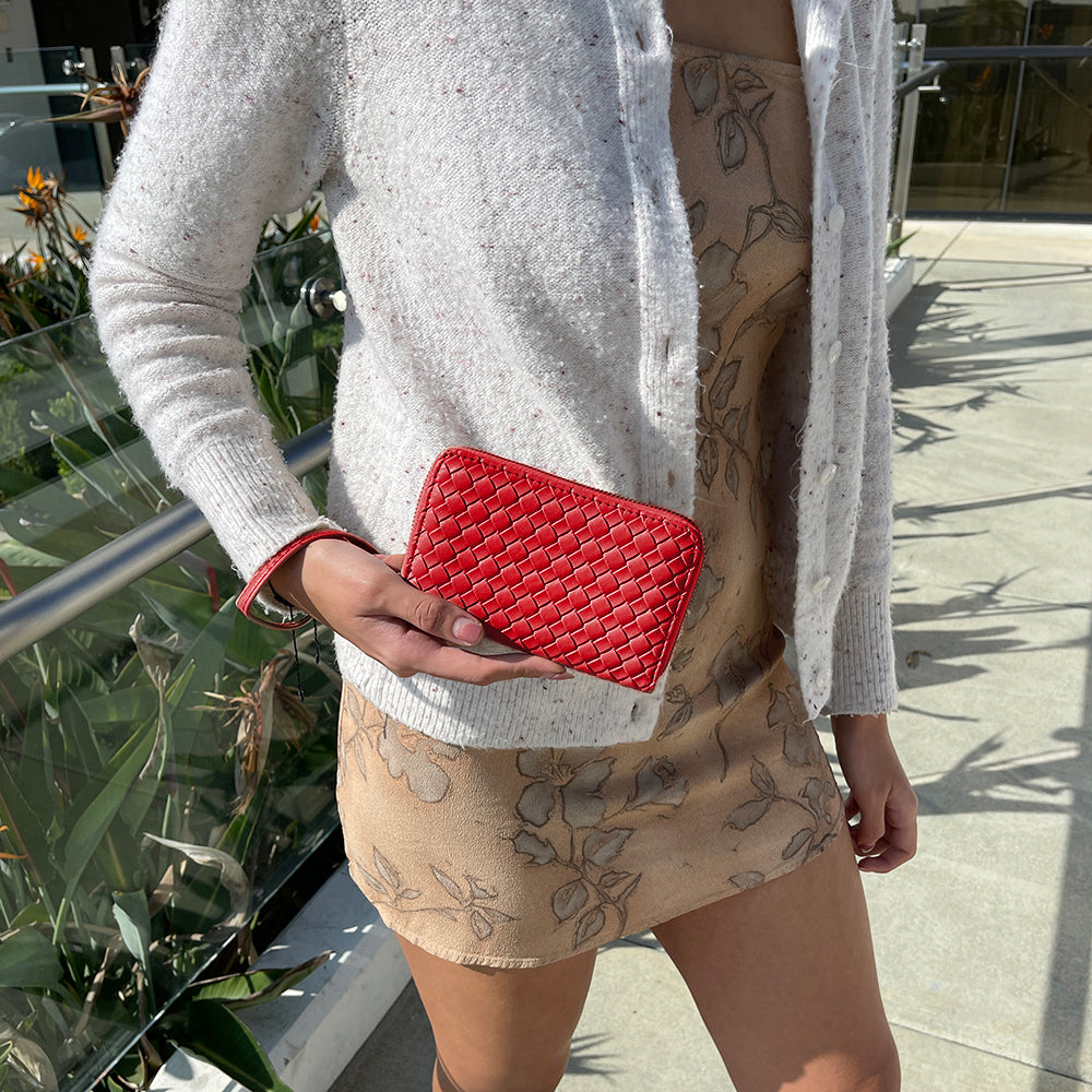 Jenny Weave Embossed Vegan Leather Wallet