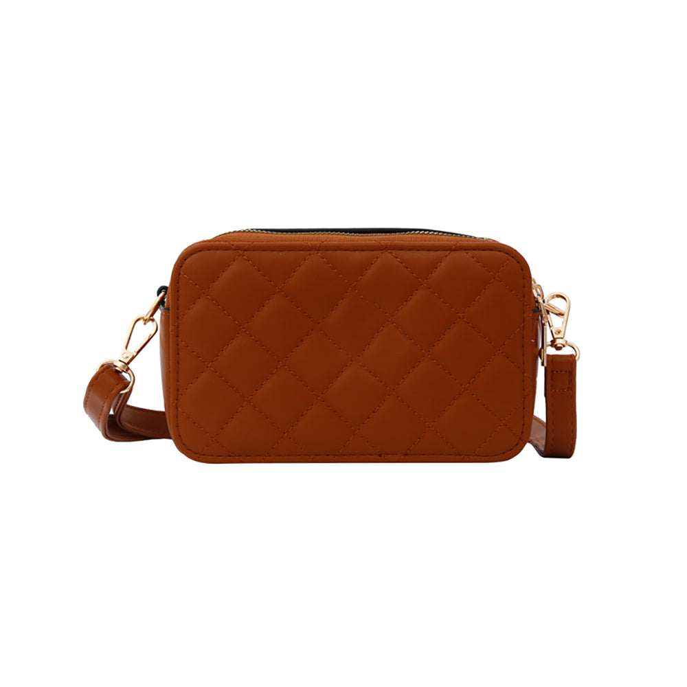 Selina Double Compartment Quilted Crossbody Bag