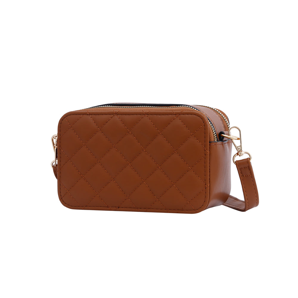 Selina Double Compartment Quilted Crossbody Bag