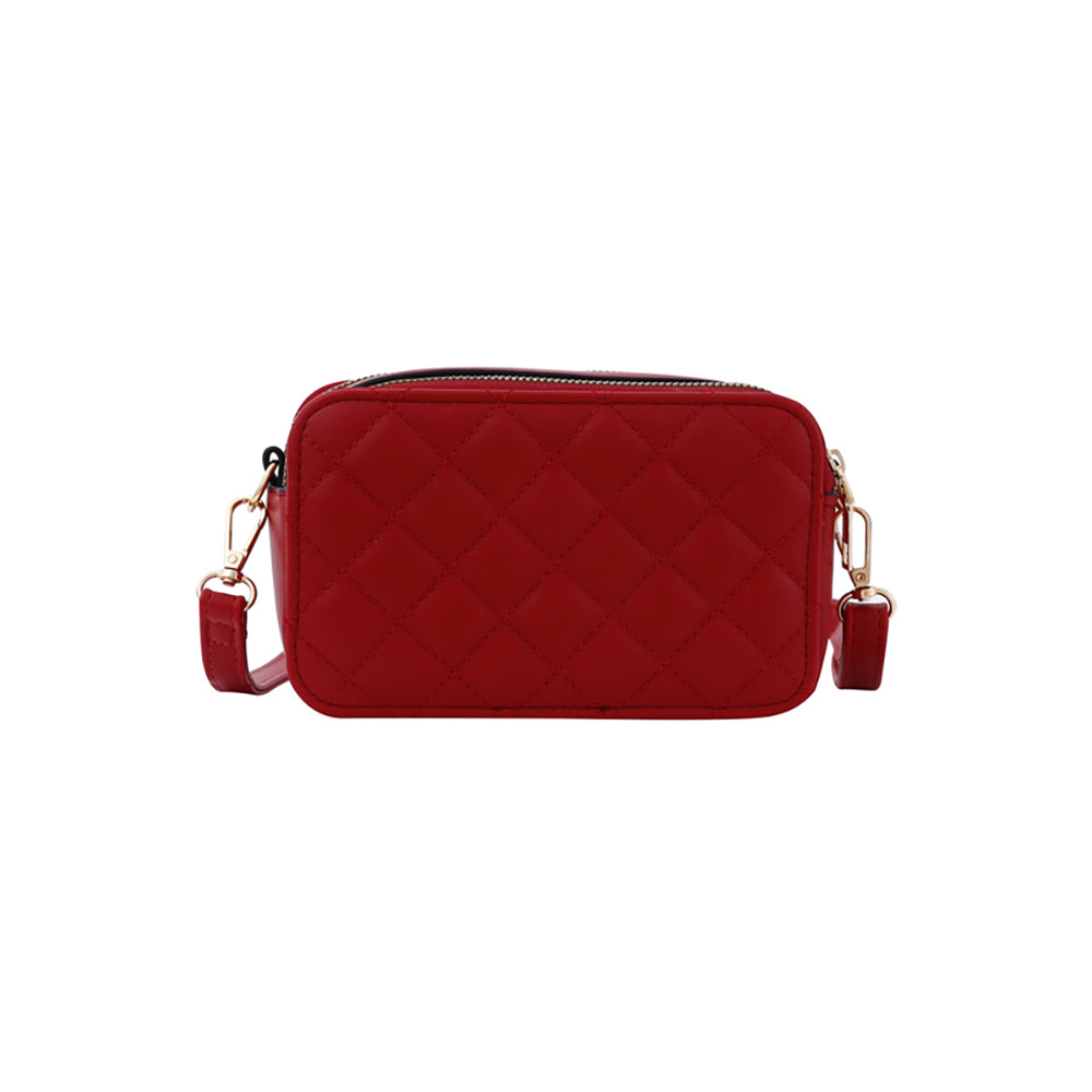 Selina Double Compartment Quilted Crossbody Bag