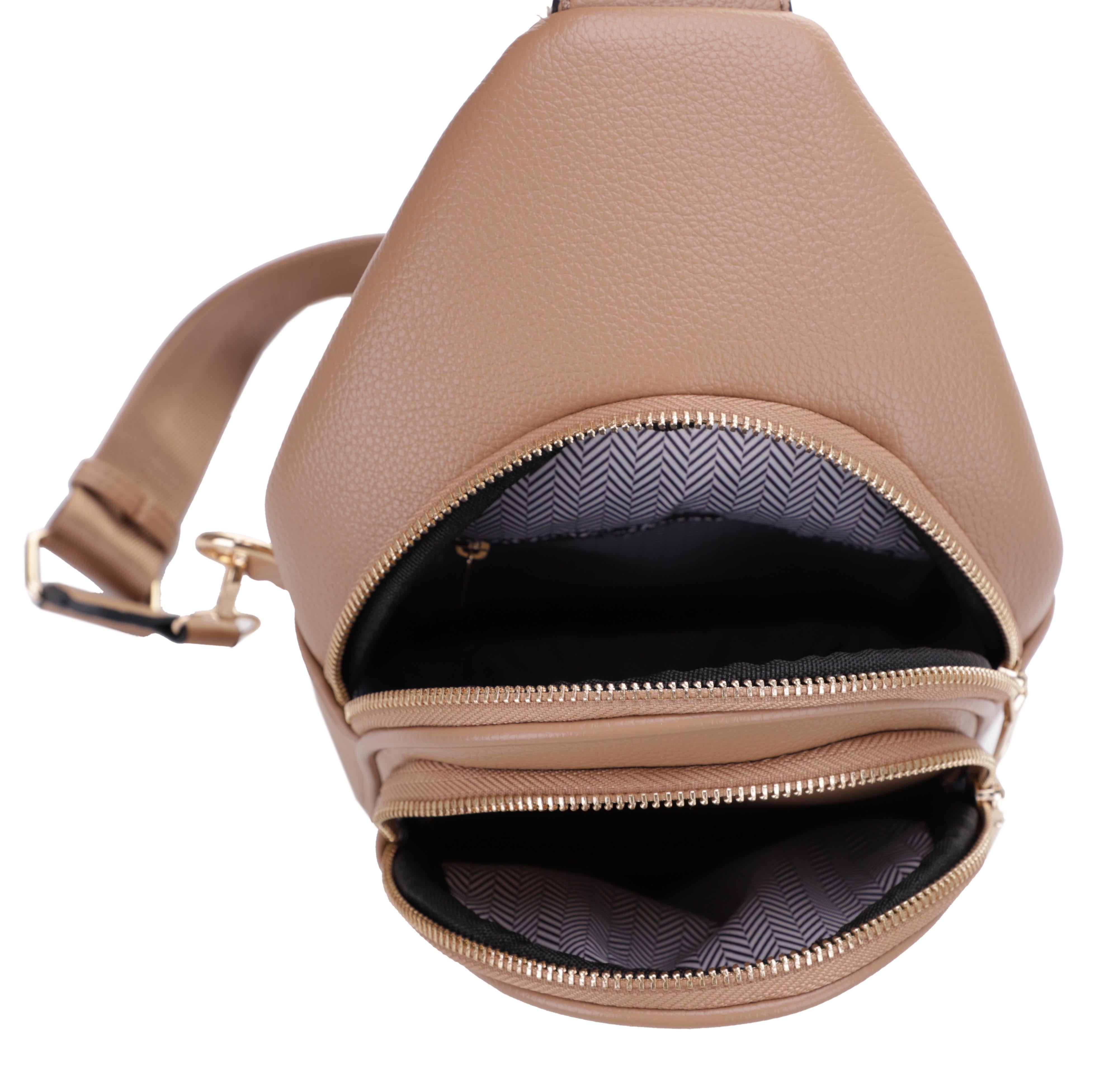Gail Triple Compartment Sling with Web Strap