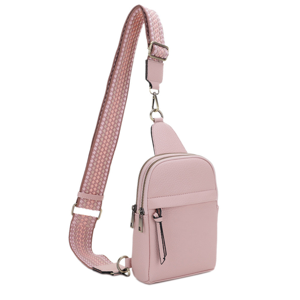 AMY Double Compartment Sling Bag with Web Strap